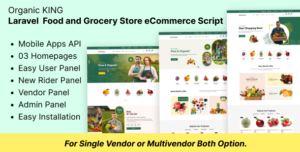 Multi Vendor ECommerce Laravel Script  - Green mart