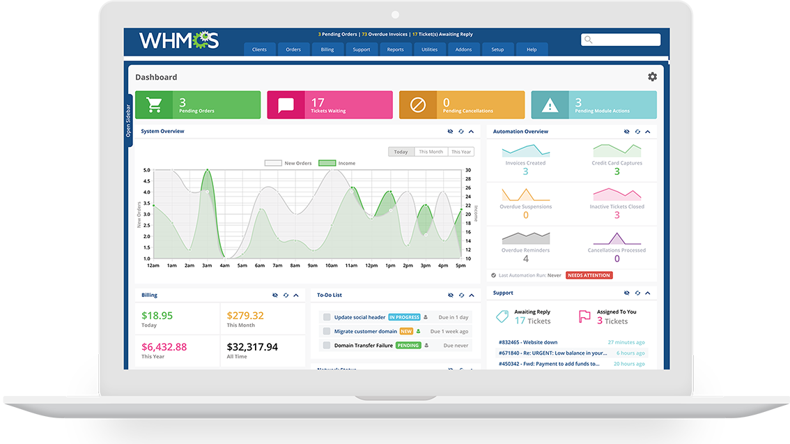 Web Hosting Management Software  - WHMCS