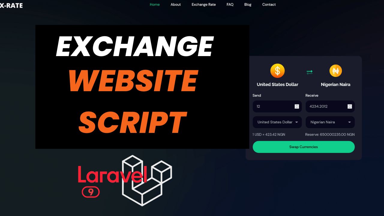 Exchange Website Script Laravel Base