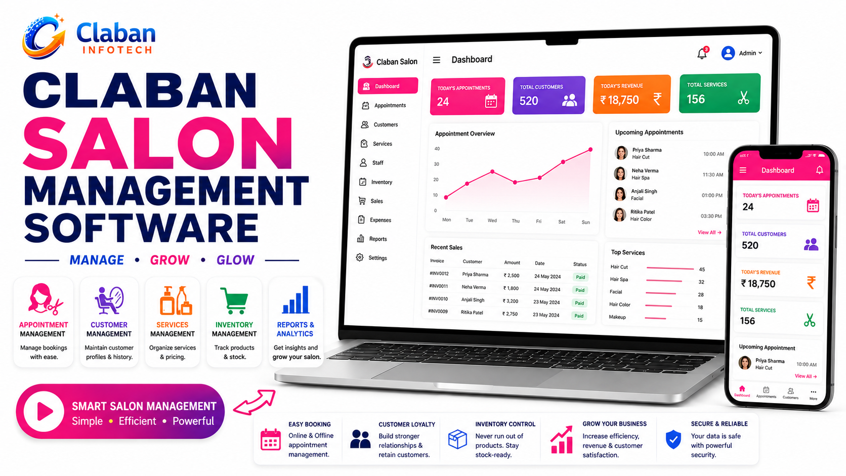 Claban Salon Management Software