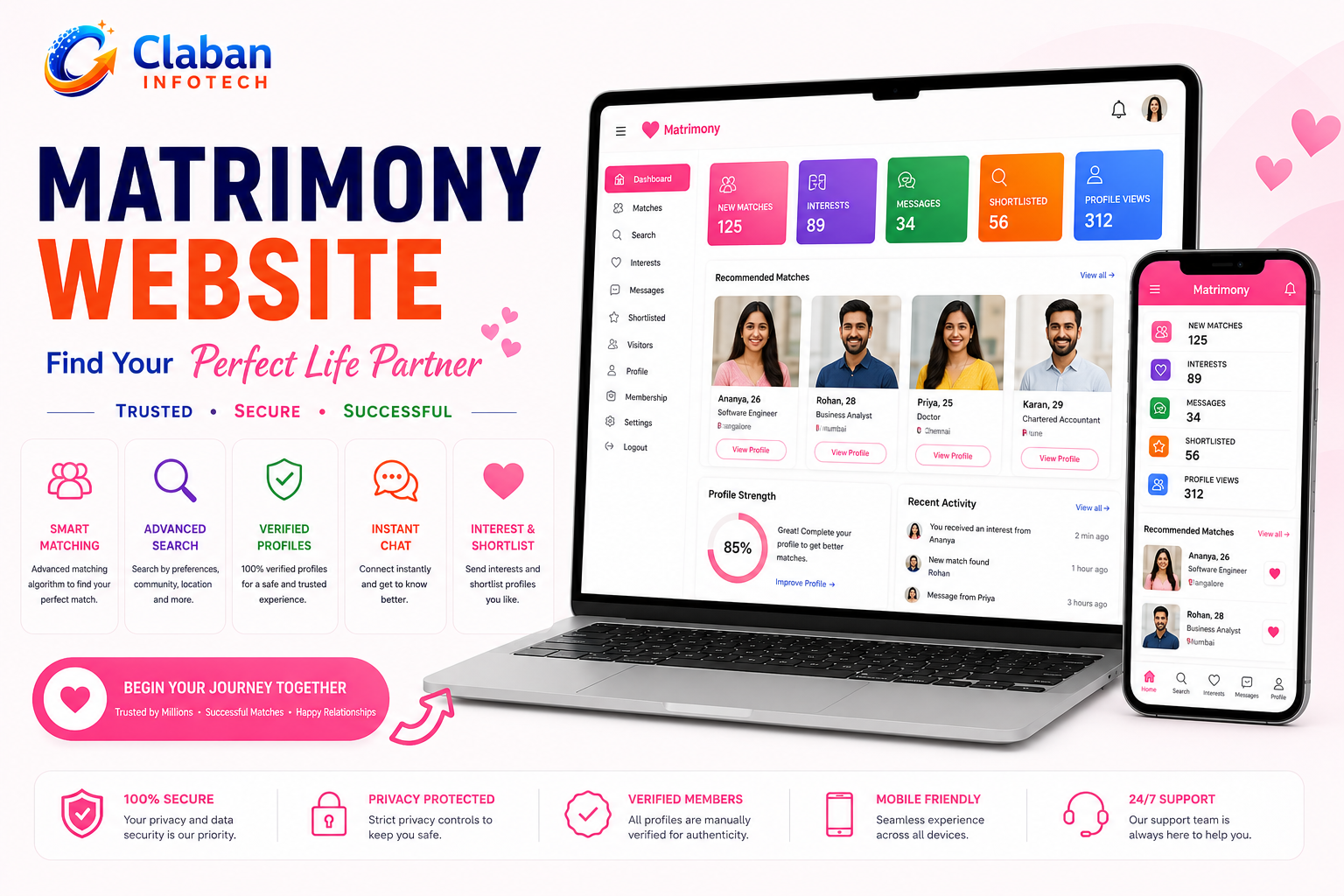 Claban Matrimony Website
