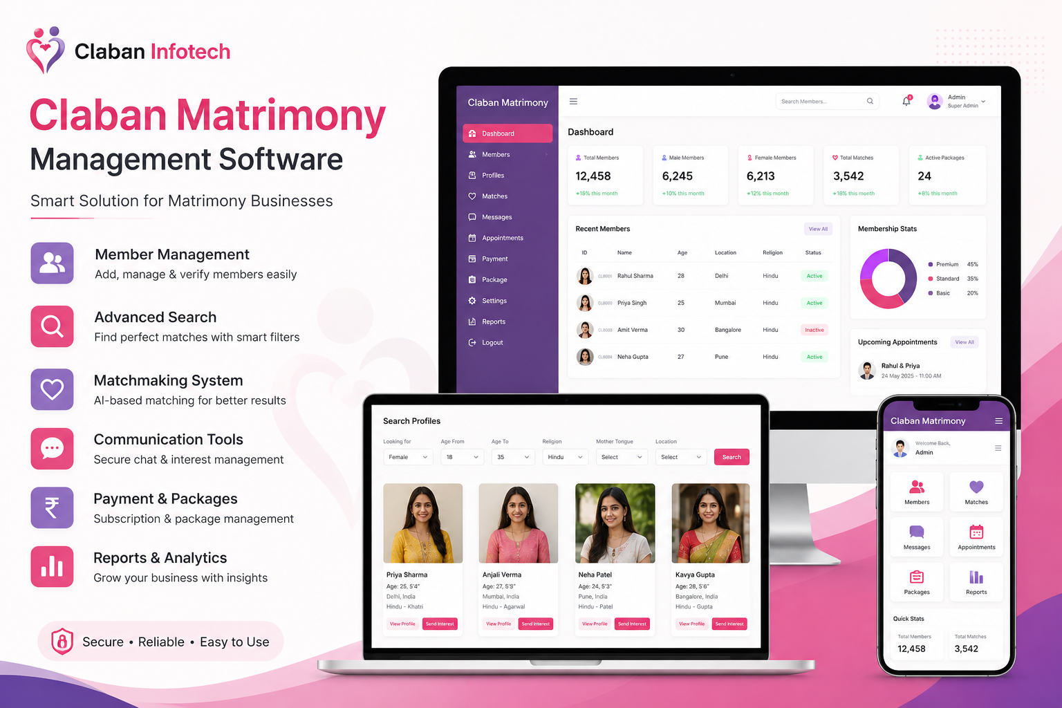 Claban Matrimony Management Software